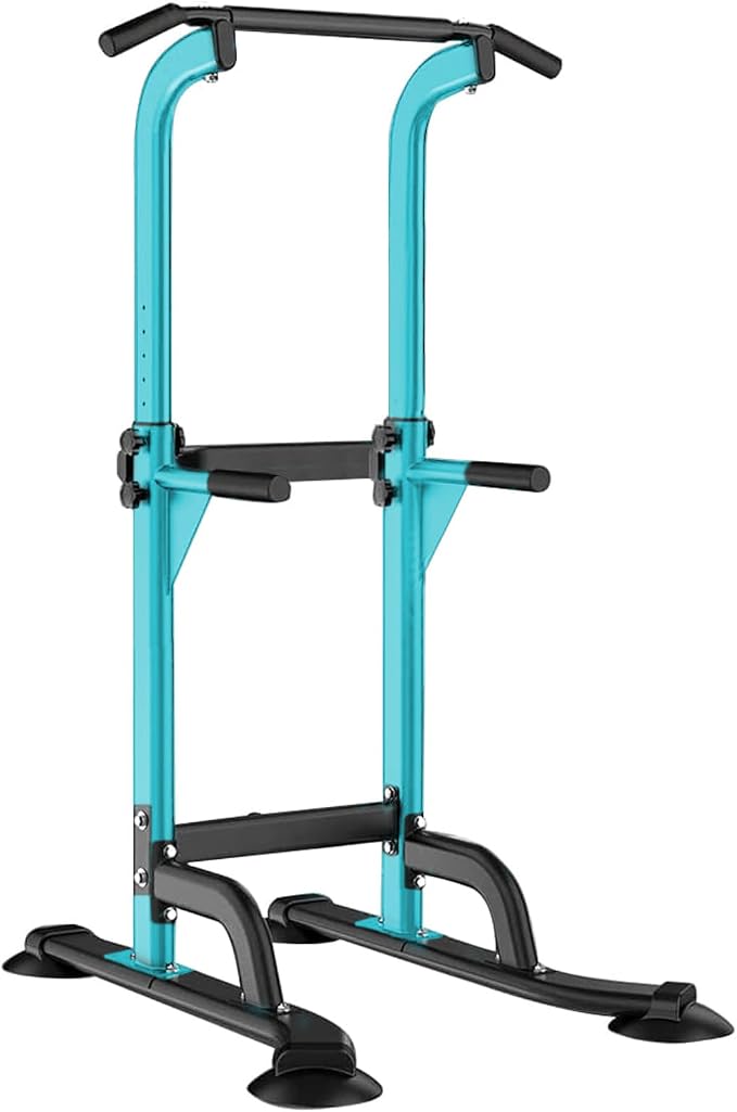 SogesHome Multi-Function Power Tower Pull Up Bar Dip Station for Home Gym | Height Adjustable PullUp Dip Stand, Full Body Strength Training Equipment, Fitness Workout for Push Ups Dips, 330LB Capacity