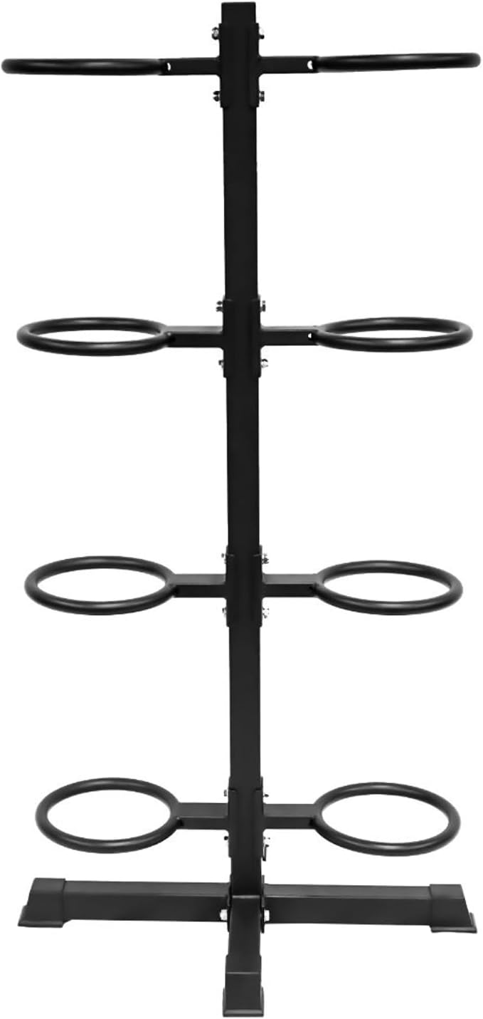 Gronk Fitness Wall Ball Rack | Vertical Gym Ball Storage Stand | Heavy-duty steel rack | Holds 8 wall, slam or soft medicine balls | Compact gym ball holder stand