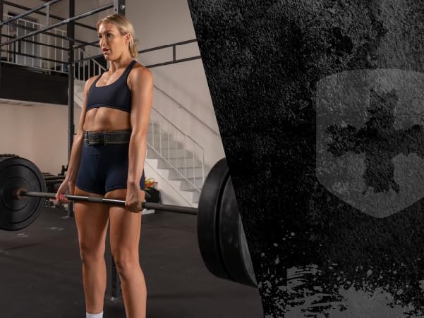 Harbinger Padded Leather Contoured Weightlifting Belt - 4" or 6” Width - Interior Suede Lining & Foam Cushioning - Heavy-Duty Dual Prong Steel Roller Buckle - for Lifting Support