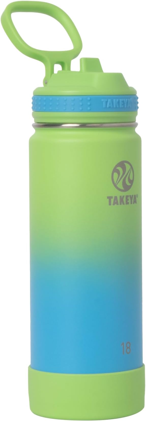 Takeya 18 oz Actives Stainless Steel Water Bottle with Straw Lid – Leakproof, Double-Wall Insulated, Keeps Drinks Cold 24 hrs/Hot 12 hrs, BPA-Free, Powder-Coated, Gym & Travel, Ombre Excitement