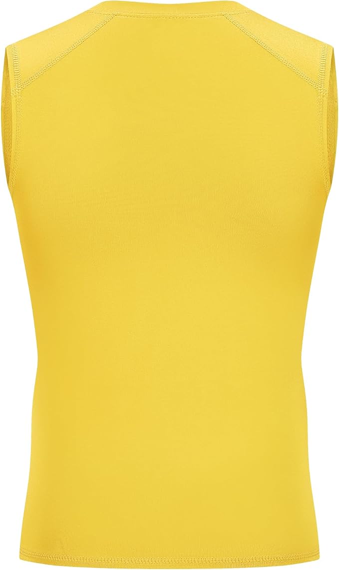 Youth Boys Sleeveless Compression Shirt Basketball Football Undershirt Quick Dry Kids Athletic Tank Tops for Workout