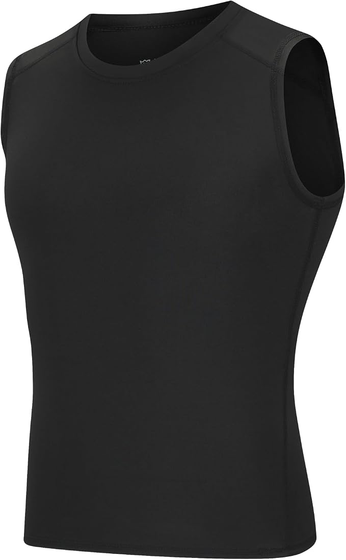 Youth Boys Sleeveless Compression Shirt Basketball Football Undershirt Quick Dry Kids Athletic Tank Tops for Workout