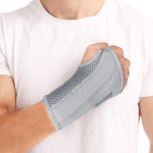 NuCamper Wrist Brace Carpal Tunnel Right Left Hand for Men Women, Night Wrist Sleep Supports Splints Arm Stabilizer with Compression Sleeve Adjustable Straps,for Tendonitis Arthritis Pain Relief