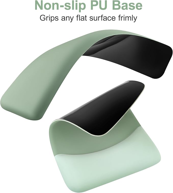 MOSISO Wrist Rest Support Mouse Pad & Keyboard Set, Green | Rectangular Ergonomic Mousepad, Non-Slip Base, Home/Office Pain Relief & Easy Typing, Neoprene Cloth & Raised Silicone Lining