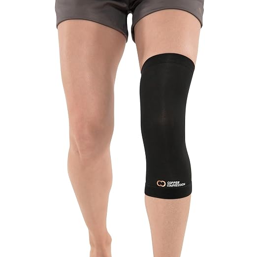 Copper Compression Knee Brace for Knee Pain - Copper Infused Knee Stabilizer Support Sleeve for Meniscus Tear, ACL, MCL, Arthritis, Joint Pain Relief, Running, Sports, Hiking. Fit for Men & Women.