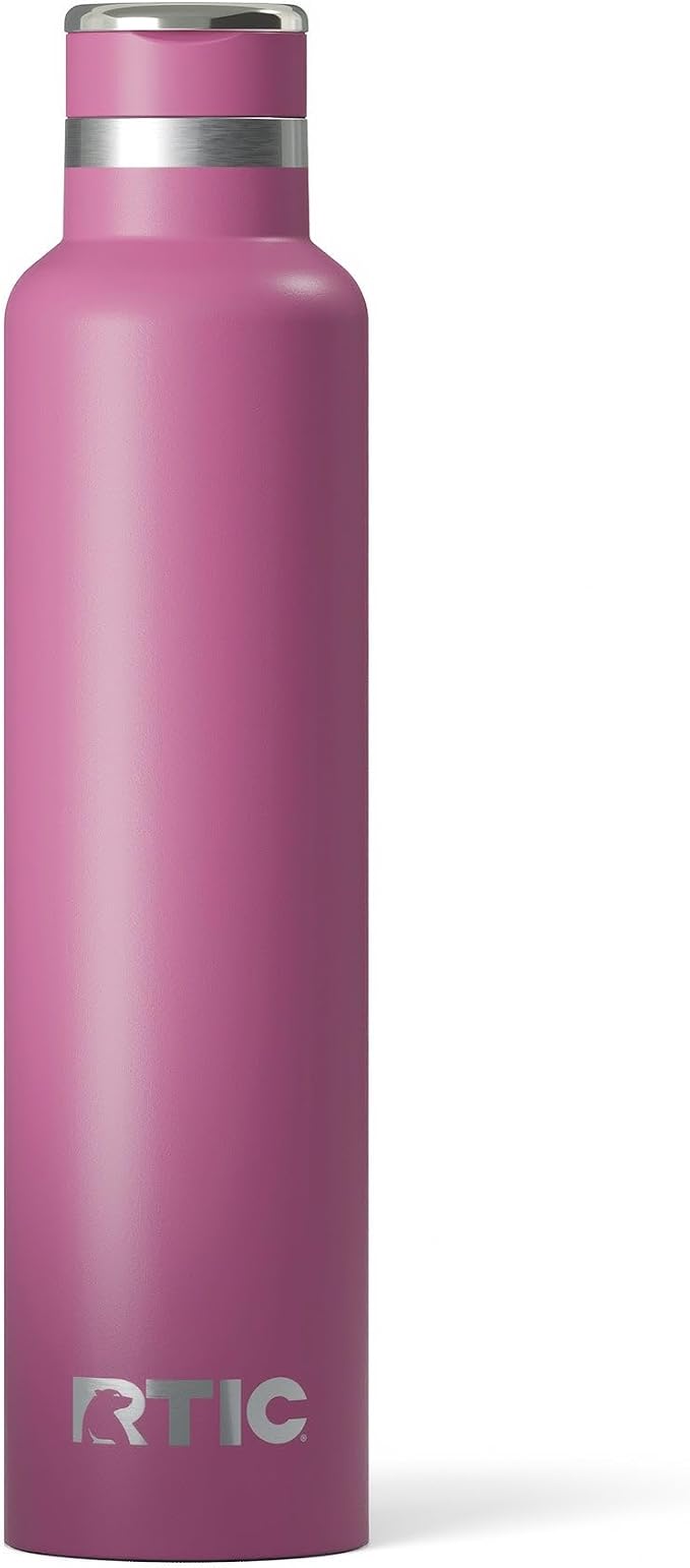RTIC 26oz Journey Water Bottle Ceramic Lined Metal Stainless Steel Vacuum Insulated, BPA Free, Reusable, for Water, Hot and Cold Drinks, Travel, Sports, Camping, Orchid