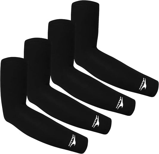 Achiou Volleyball Arm Sleeves for Women, Cooling Ice Silk Sun Sleeves Youth | Summer Ice Silk Compression Sleeves, UPF 50+ UV Protection, Perfect for Teen Girls & Women Outdoor Sports, Anti-slip Silicone