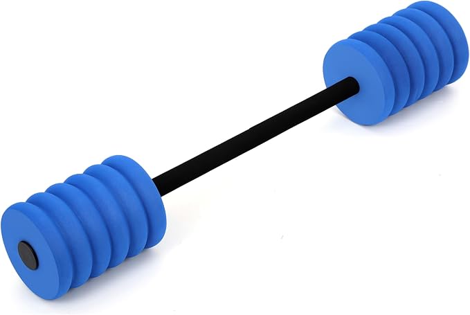 Soulchen Long Aquatic Exercise Dumbbells Pool Exercise Foam Water Weights Dumbbell Aquatic Pool Barbells with High Density EVA Foam for Swim Water Aerobics Workouts Loss