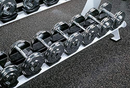 American Floor Mats 3/8in (9mm) Thick 10% Red 4' x 15' Heavy Duty Rubber Rolls, Protective Exercise Mats, Home Gym Rubber Flooring