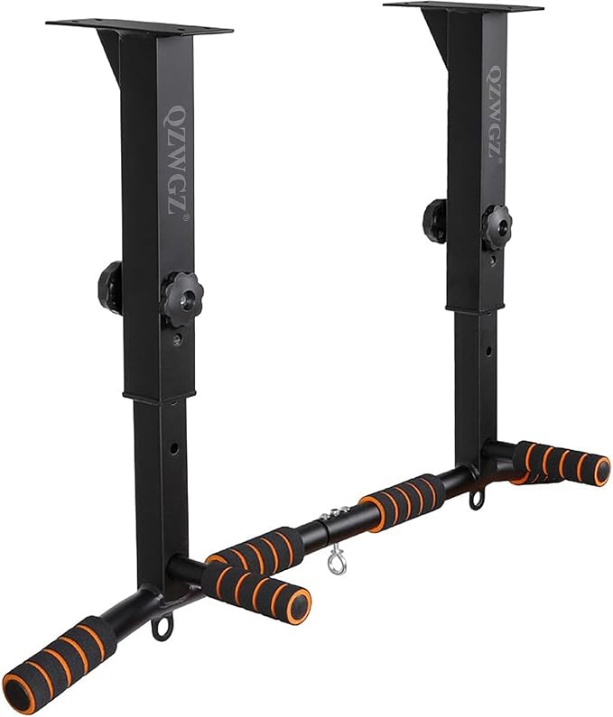 Height Adjustable Pull Up Bar, Heavy Duty Pull Up Bar, BarMount, Ceiling Mount, StrengthTraining Equipment for Home, Gym, Strength Training(Maximum (Ceiling mounted)