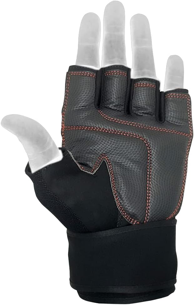 MRX Weightlifting Gloves for Men Workout Gloves Mens Wrist Support Lifting Gloves Male Gym Gloves | Workout Gym Accessories for Men Weight Lifting Fingerless Gym Exercise for Powerlifting