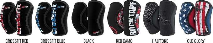 Rocktape Assassins Knee Compression Sleeves, Knee Brace for Weightlifting, Cross Training & Working Out - Reduce Strain & Swelling (2 Sleeves)