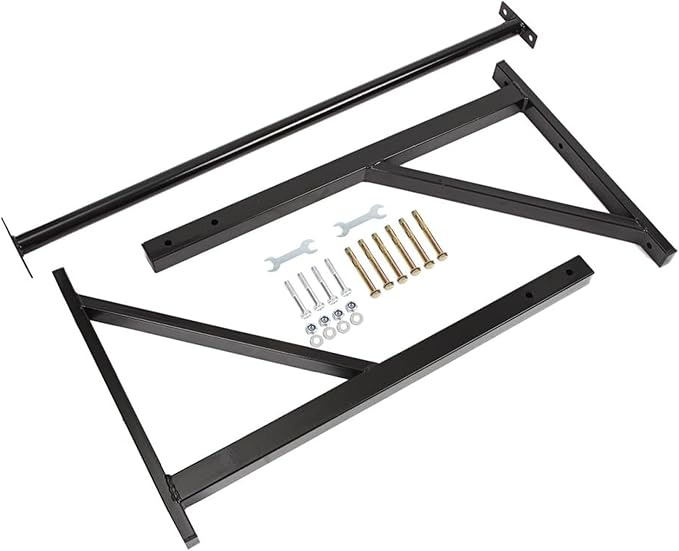 IRONWALLS Wall Mounted Pull Up Bar Heavy Duty, 500LBS Capacity | Wall Mount Chin Up Bar for Strength Training, Home Gym, Steel Upper Body Workout Equipment for Indoor Outdoor