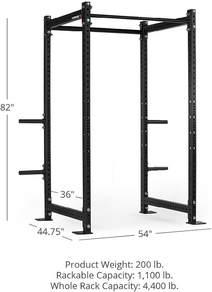 Titan Fitness T-3 Series Power Rack, 1,100 LB Capacity Cage for Weightlifting and Strength Training