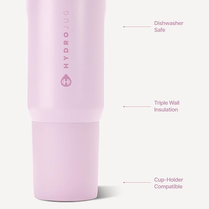 HydroJug Sport 20 oz Insulated Stainless Steel Water Bottle, Sweet Pea