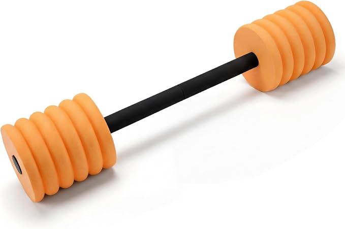 Soulchen Long Aquatic Exercise Dumbbells Pool Exercise Foam Water Weights Dumbbell Aquatic Pool Barbells with High Density EVA Foam for Swim Water Aerobics Workouts Loss