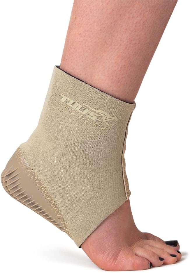 Tuli's Cheetah Gen2, Heel Cup for Sever’s Disease & Heel Pain, Large | Heel Cup w/ Compression Sleeve & Barefoot Protection for Gymnasts and Dancers with Sever’s Disease & Heel Pain