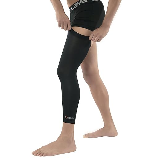 Copper Compression Leg Compression Sleeve - Copper Infused Knee Stabilizer Brace for Running, Meniscus Tear, ACL, MCL, Arthritis, Joint Pain Relief - Thigh & Calf Support for Men & Women - Black - M 2 Pack
