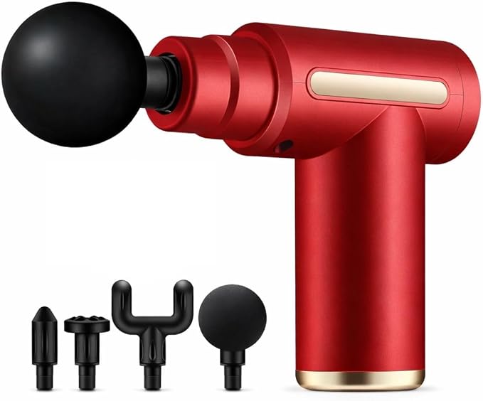 Neck Massager for Pain Relief Deep Tissue, Kneading Massage Device for Upper Back, Neck, Shoulders, Waist, Leg, Foot & Muscle, Relaxation Massage Gifts for Men & Women Dad Mom (Red)