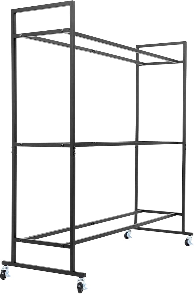 3-Tier Medicine Ball Rack with Wheels, Heavy Duty Rolling Storage Stand Holder for Slam & Wall Balls, Home Gym Organization Cart, Locking Casters, 60 lbs Capacity, Iron, Black