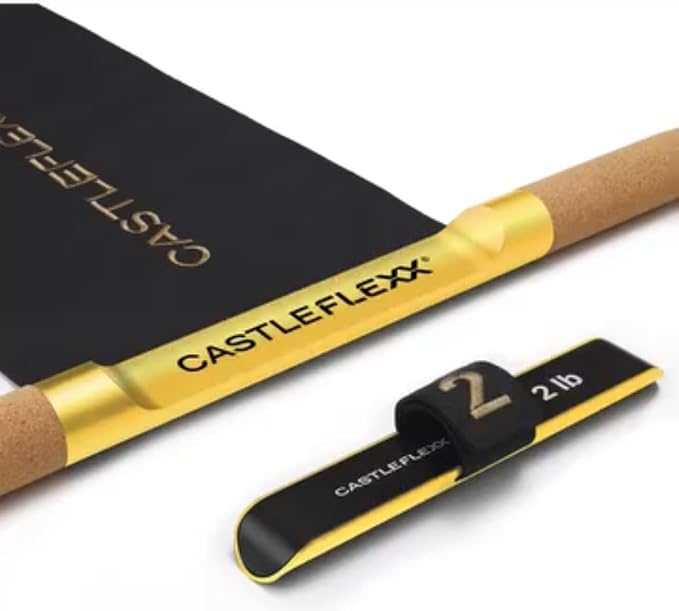 CastleFlexx Mobility and Full Body Strengthening Device | Non-Elastic Stretch Strap with Natural Premium Cork Handles for Stretching, Exercise, Physical Therapy, and Yoga