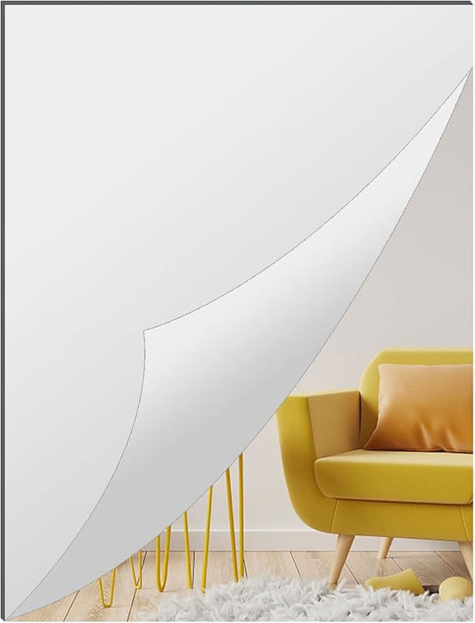 Acrylic Mirror Sheet for Wall, 15.7" x 19.6" x 1Pcs | Large Rectangular Mirror Tiles Frameless Wall Mounted Mirror Self-Adhesive Mirror Stickers for Vanity Bedroom Home Decor