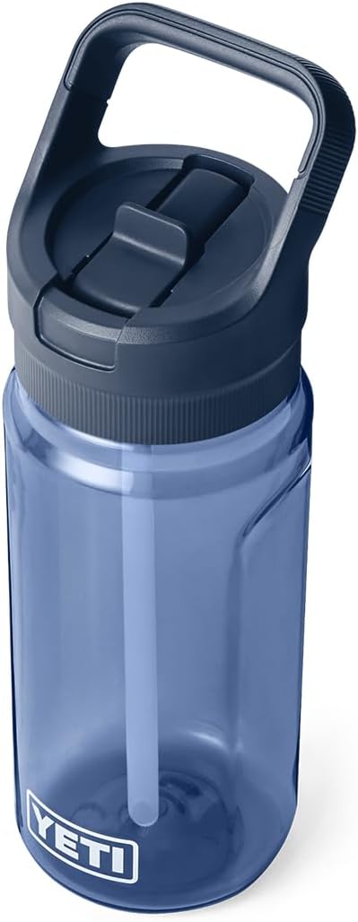 YETI Yonder 600 ml/20 oz Water Bottle with Yonder Straw Cap, Navy