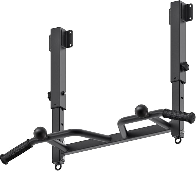 SELEWARE Heavy Duty Welded Pull Up Bar Wall/Joist/Ceiling Mount Chin Up Bar | Multifunctional Pull-up Bars w/Resistance Band Hooks for Home Gym Strength Training, Sturdy Steel Construction Support 500 lb