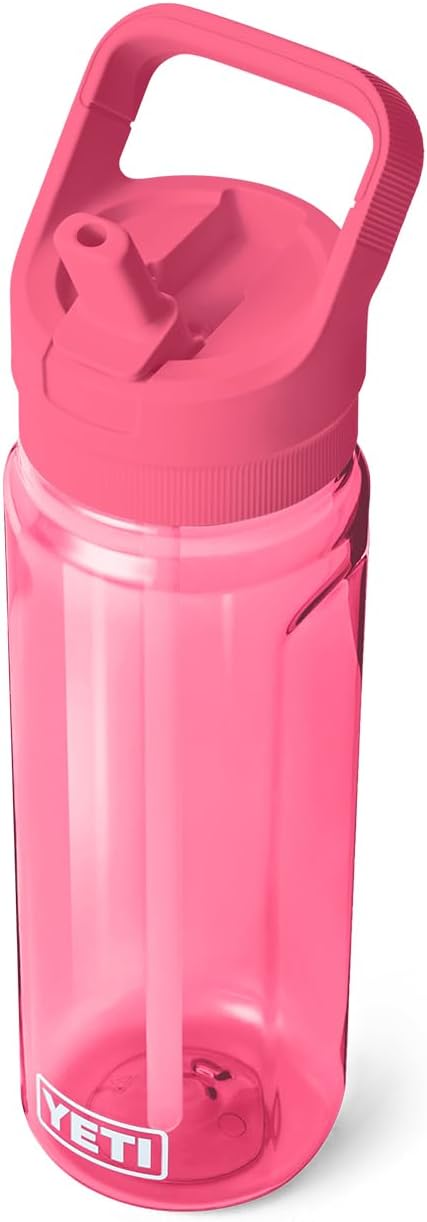 YETI Yonder 750 ml/25 oz Water Bottle with Yonder Straw Cap, Tropical Pink
