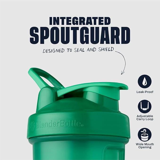 BlenderBottle Classic V2 Plastic Shaker Bottle 20 oz Emerald Green