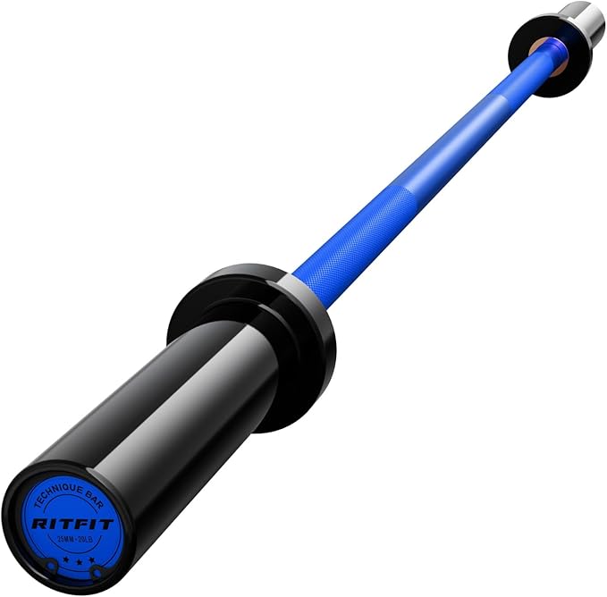 RITFIT Olympic Barbell 4ft/6ft - 2 Inch Weight Bar for Strength Training, Weightlifting, Squat, Deadlift, Bench Press, Curl, Overhead Press - 350lbs/500lbs Capacity
