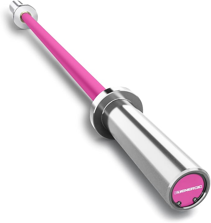 4FT Chrome Steel Olympic Barbell, 500LB | 20LB compact bar with 28mm knurled grip, bearing sleeves, 7.6-inch loadable length, and 2-inch plate fit