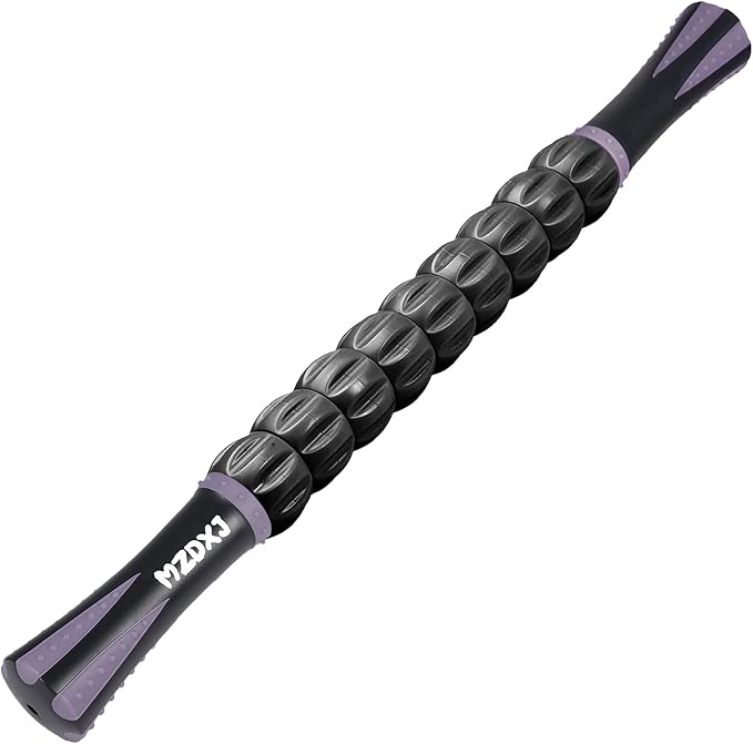 Muscle Roller Massage Roller Stick- (Dark Purple) | Lymphatic Drainage & Body Sculpting, Handheld Physical Therapy & Recovery Tool