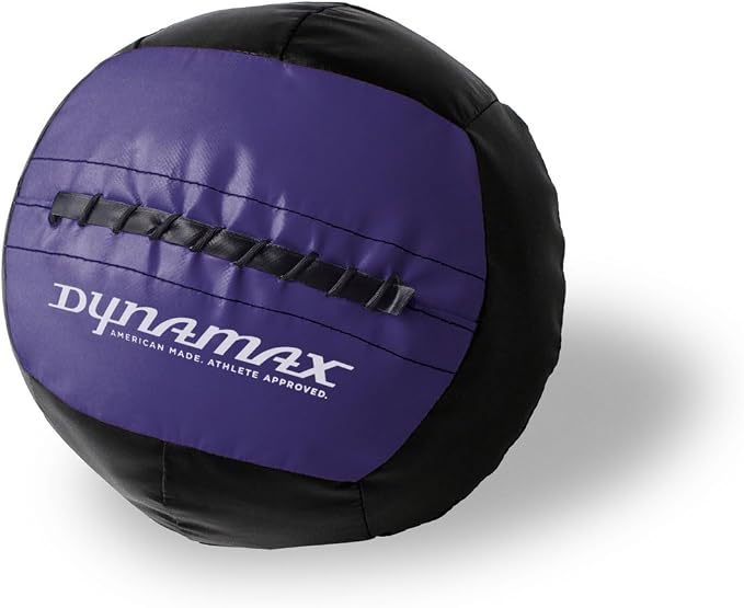 Dynamax Mini Medicine Ball, 2–12 lb Soft Shell Wall Ball, 10-Inch Weighted Exercise Ball for Strength Training, Core Workouts, Conditioning & Functional Fitness