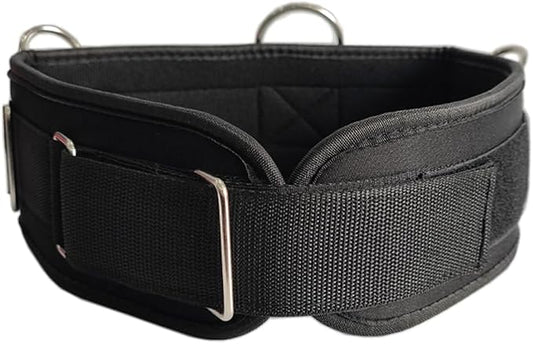 LOOEEL Fitness Resistance Belt Multi Functional Fitness Belt with 5 Rings for Weight Training and Resistance Training of Load Carrying Pull Up Belt Squat