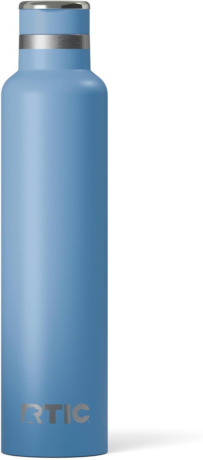 RTIC 26oz Journey Water Bottle Ceramic Lined Metal Stainless Steel Vacuum Insulated, BPA Free, Reusable, for Water, Hot and Cold Drinks, Travel, Sports, Camping, Denim