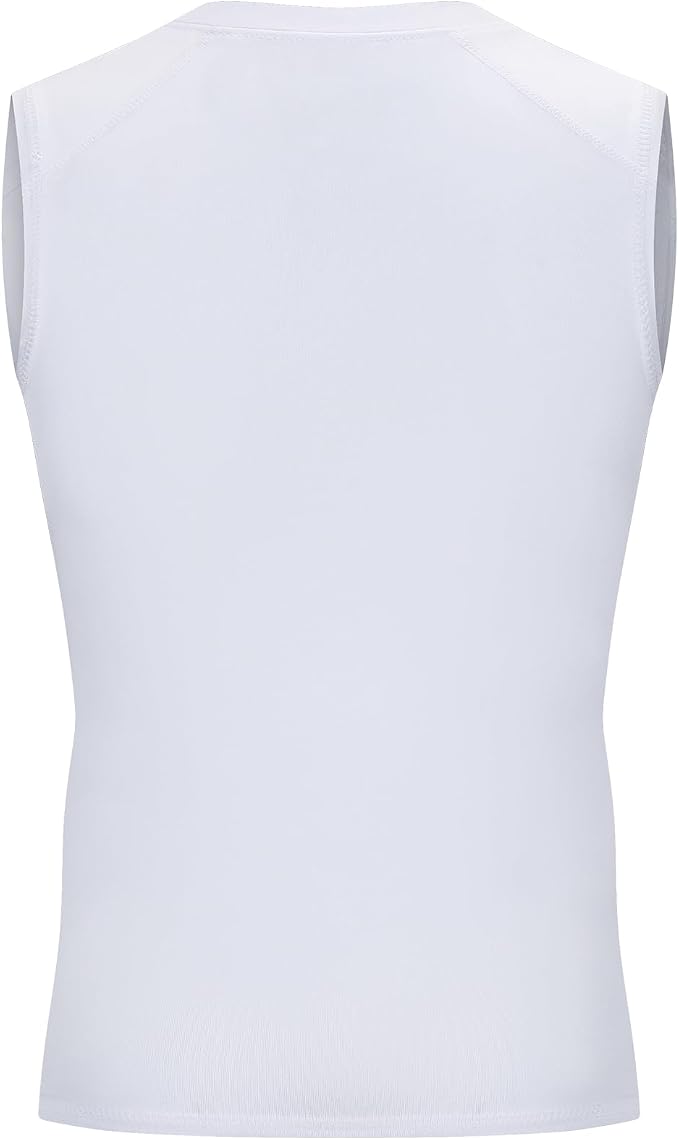 Youth Boys Sleeveless Compression Shirt Basketball Football Undershirt Quick Dry Kids Athletic Tank Tops for Workout