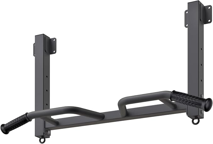 Kipika 32" Ceiling Mounted Pull Up Bar - Heavy Duty, Highly Adjustable, Multifunctional Chin Up Bar - Home Gym System with Punching Bag Hanger and Resistance Bands Training