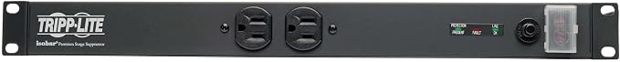 Tripp Lite 12-Outlet Rackmount PDU Isobar Surge Protector Power Strip, 15A, 3840 Joules, 15ft Cord with 5-15P Plug, 1U Rack-Mount, Lifetime Manufacturer's Warranty & $25,000 Insurance (ISOBAR12ULTRA)