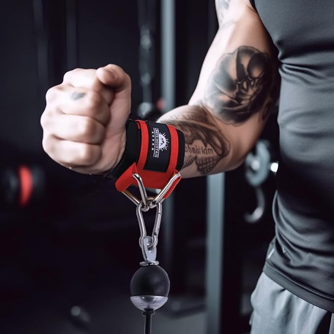 Wrist Cuffs for Cable Machines – Padded & Adjustable Straps for Lateral Raises, Tricep Pushdowns & Strength Training