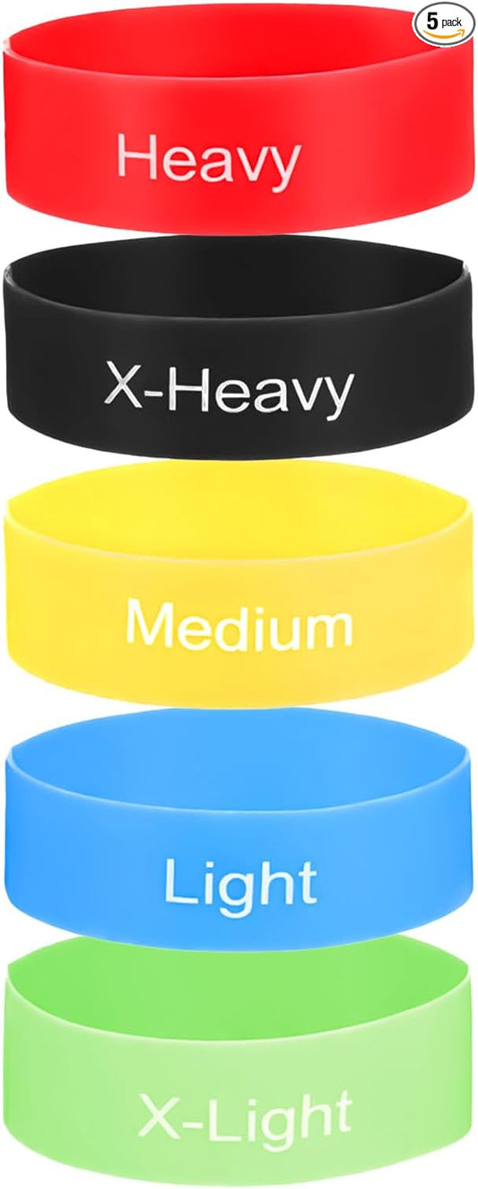 JJUNW 5Pcs Toe Resistance Bands, Toe Stretcher Strengthener Band for Bunion | Toes Separator Set for Bunion Relief, Foot Strengthening Exercise, Yoga Toes Mobility Small Loop Band