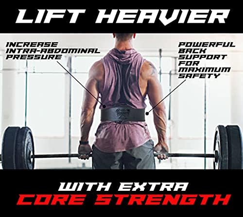 Arsa Fitness Weightlifting Adjustable Lever Belt for Men & Women Real Cow Hide Leather for Powerlifting Back Support Workout Deadlifts Squats 10MM Thickness 4" Width - Nighthawk