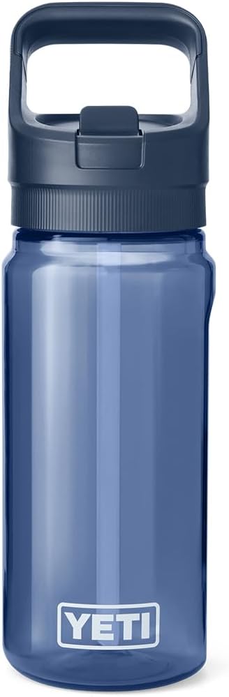 YETI Yonder 600 ml/20 oz Water Bottle with Yonder Straw Cap, Navy