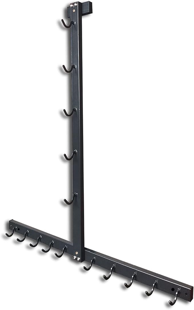BLUSLM Lat Pull Down Bar Gym Accessory Rack, Lat Pulldown Attachments Cable Attachment Storage Rack for Mag Grip - Home Gym Fitness Heavy Duty A-Frame Stand