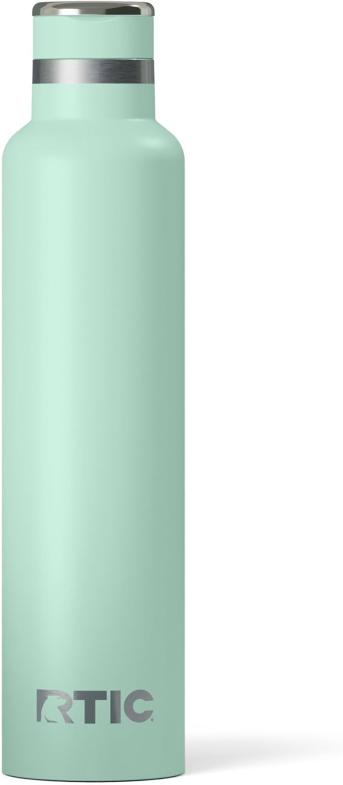 RTIC 26oz Journey Water Bottle Ceramic Lined Metal Stainless Steel Vacuum Insulated, BPA Free, Reusable, for Water, Hot and Cold Drinks, Travel, Sports, Camping, Fresh Mint