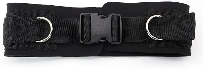 LOOEEL Adjustable Waist Belt Soft Neoprene Padded Belt with 2 Movable Rings for Cable Machines Fitness Exercise Speed Agility Resistance Training