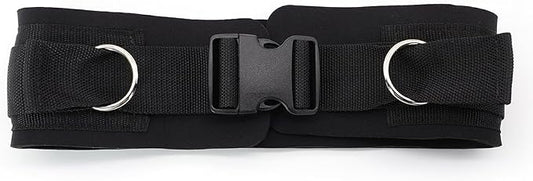 LOOEEL Adjustable Waist Belt Soft Neoprene Padded Belt with 2 Movable Rings for Cable Machines Fitness Exercise Speed Agility Resistance Training