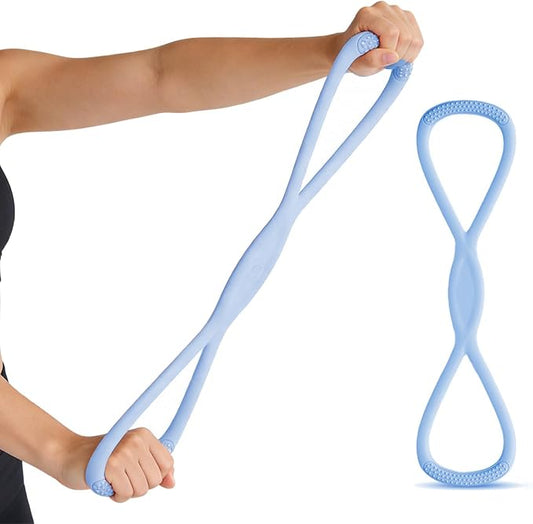 Figure 8 Resistance Band, Figure 8 Resistance Bands for Women Men,Resistance Band Figure for Working Out, Non-Slip Handles, Home Gym, Yoga & Physical Therapy
