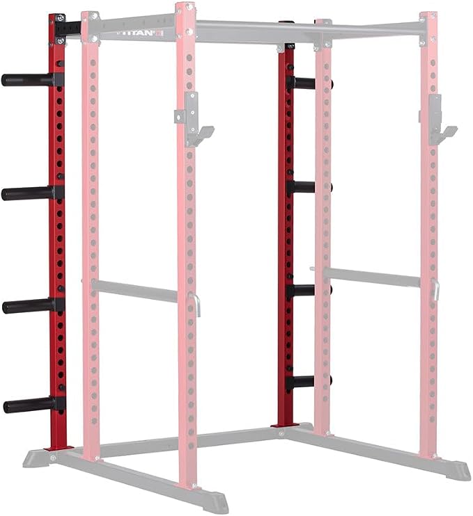 Titan Fitness T-2 Series Power Rack Extension Kit, 12-Gauge Steel Uprights, Bolt-Together Rack Expansion for Home Gym with Weight Plate Holders