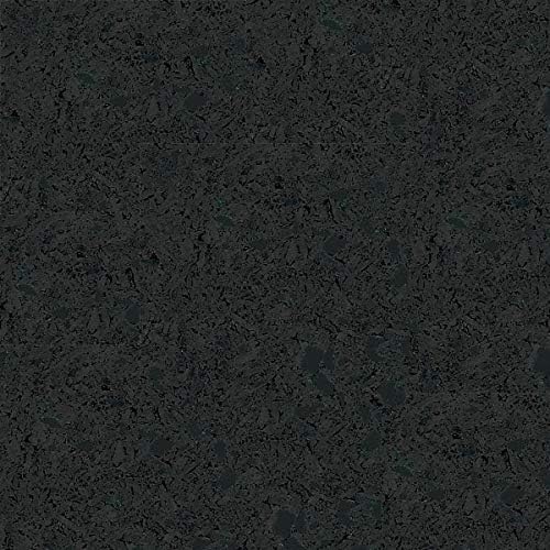 American Floor Mats 3/8in (9mm) Thick Solid Black 4' x 5' Heavy Duty Rubber Rolls, Protective Exercise Mats, Home Gym Rubber Flooring
